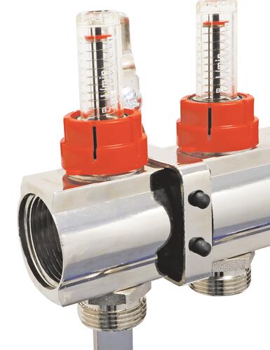 Collecteur PCBT 11 départs en laiton chromé - SOMATHERM